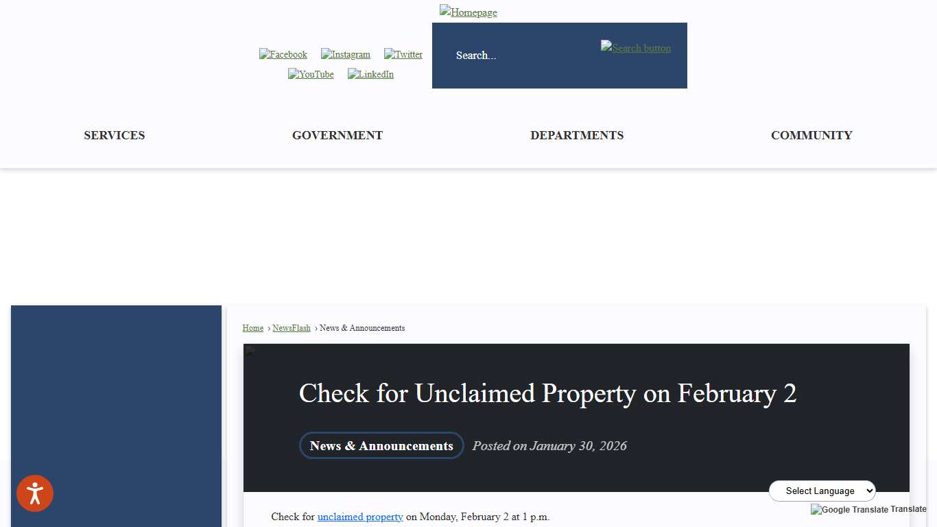 Check for Unclaimed Property on February 2 • Wellesley, MA